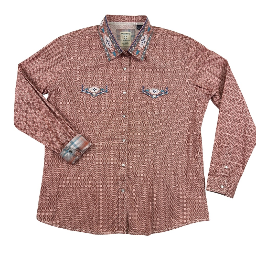 Panhandle Slim Button-Up Shirt Womens‎ XL Western Embroidered Cowboy